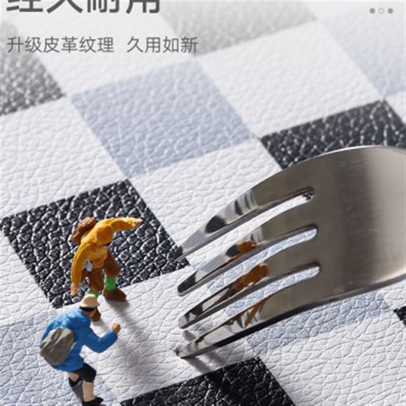 大江厨房地垫 几何n防油防水脚垫耐脏可擦免洗垫子棋盘格防滑地毯