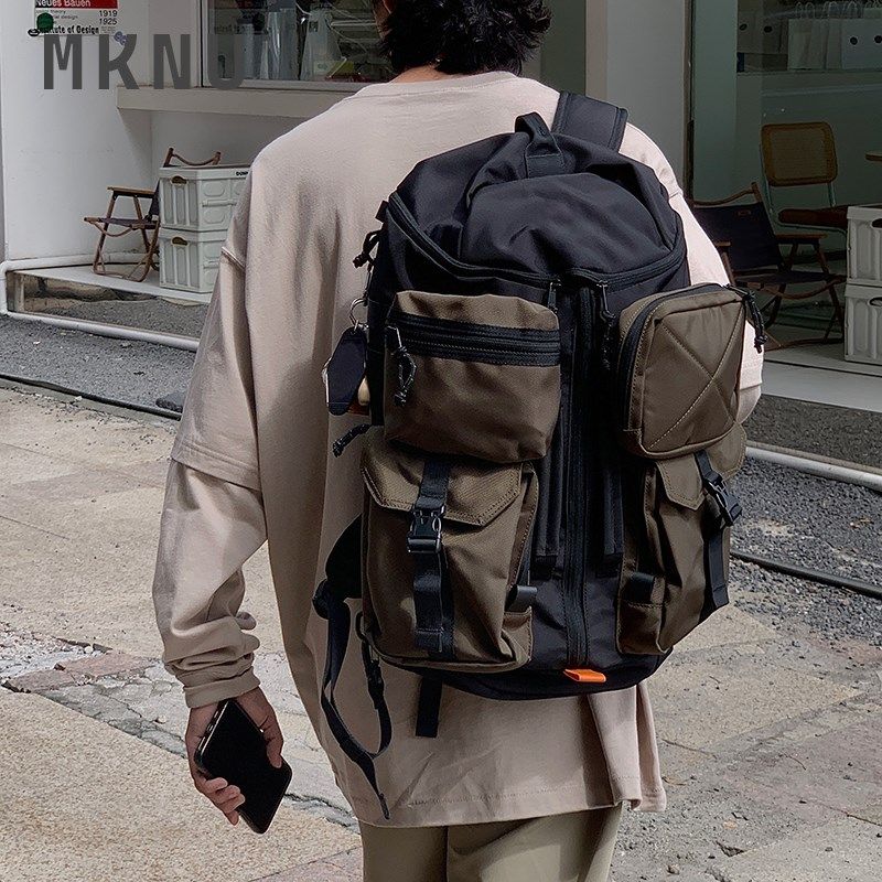 男士机能防水徒步双肩包男款通勤出差书包多功能户外旅行运动背包