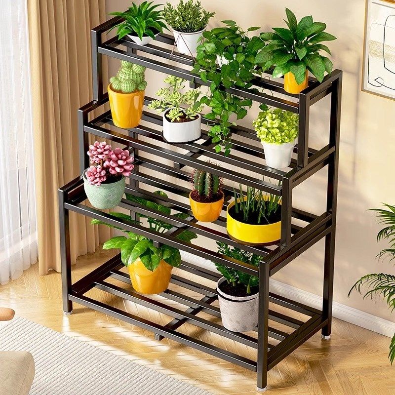 多肉花架铁艺阳台收纳架简易绿萝阶梯展示架多功能铁艺植物摆放架,收纳整理,阳台置物架,淘宝优惠券,粉丝福利购,淘宝优惠卷