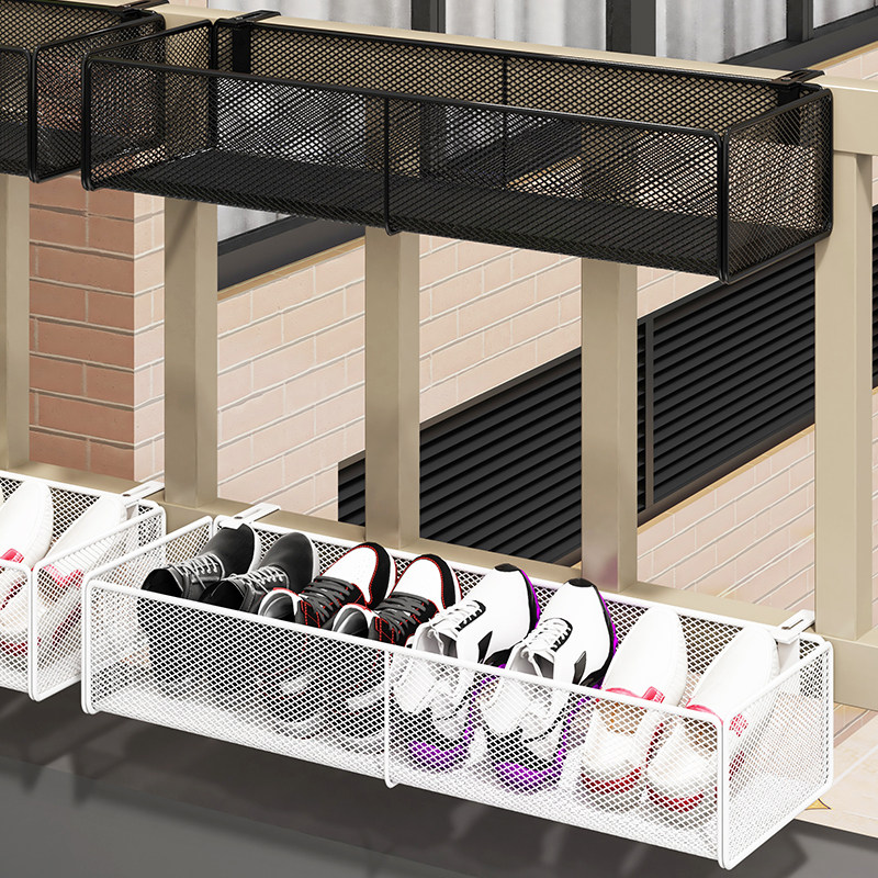 晒袜子神器阳台护栏杆晾鞋架免打孔窗户外窗台凉鞋子置物架悬挂式