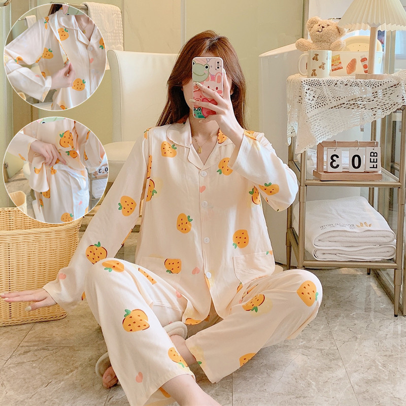 孕妇月子服棉绸睡衣夏o款产后长袖开衫绵绸宽松家居服喂奶7月6套