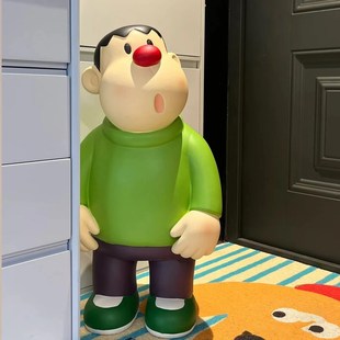 大号网红潮玩卡通动漫手办胖w虎摆件落地入户玄关客厅电视柜旁装