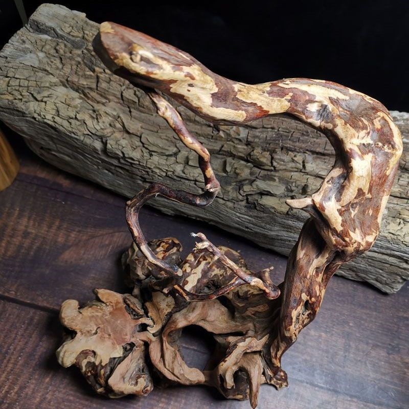 家居原木风化红檀木杉木禅意摆件 文玩佛像底座奇石文呈架装饰品