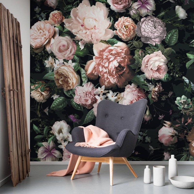 欧式复古田园花卉油画壁纸手绘玫瑰花定制壁画客厅电视背景墙纸,家装主材,定制壁画,淘宝优惠券,粉丝福利购,淘宝优惠卷