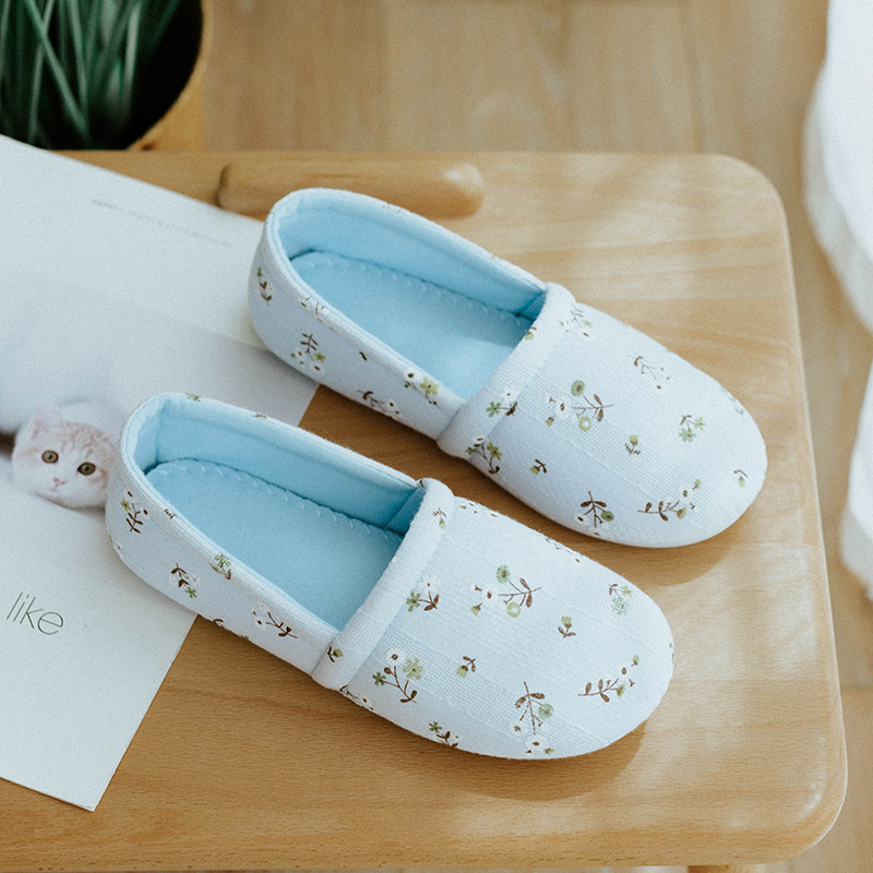 月子鞋夏季薄款包跟透气木地板居家鞋防滑室内春夏天产后棉拖鞋女