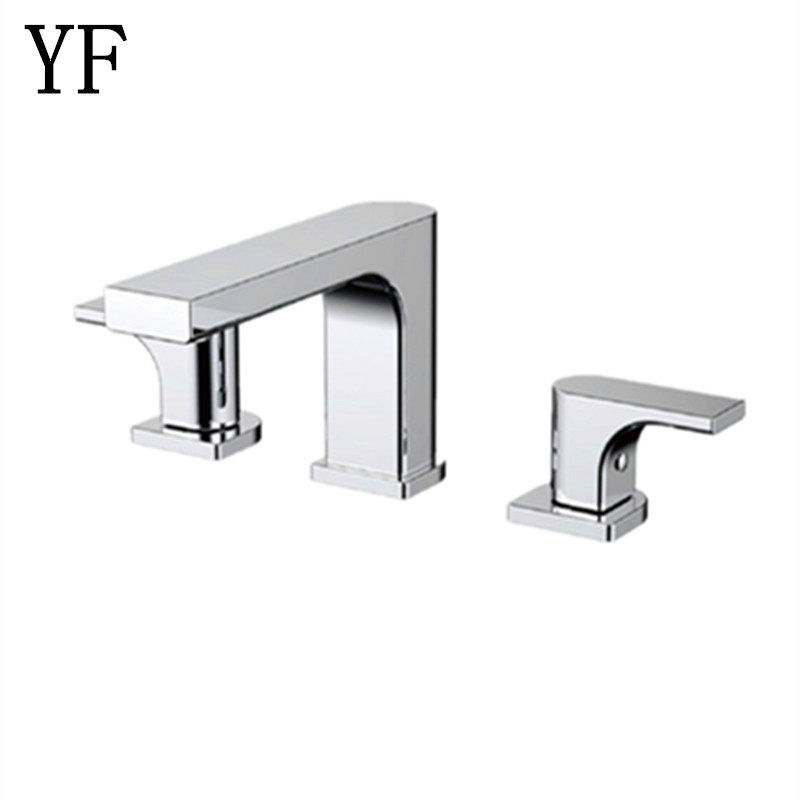 全铜冷热分体式双把三孔面盆洗脸盆台下盆浴室柜8寸水龙头三件套,家装主材,面盆龙头,淘宝优惠券,粉丝福利购,淘宝优惠卷