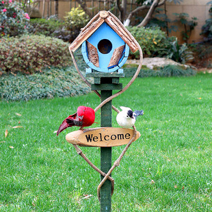 户外室外鸟窝别墅花园庭院布置装饰品院子造景景观园艺摆件插件