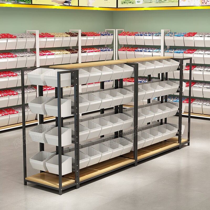 散称零食货架超市展示架单面靠墙便利店小食品盒子中岛展示架,商业/办公家具,超市货架,淘宝优惠券,粉丝福利购,淘宝优惠卷