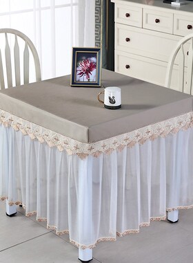 垂纱款麻将桌布罩正方形电炉烤火桌皮罩防水防油桌垫台布罩