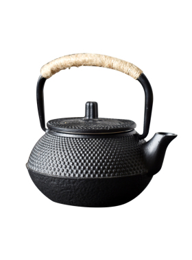 新黑色茶壶茶杯茶具托盘五件样板间客厅茶几桌面装饰品