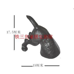 铸铁小狗铁艺装饰物安全门挡防碰活动门挡门楔子门顶门阻门塞门拦