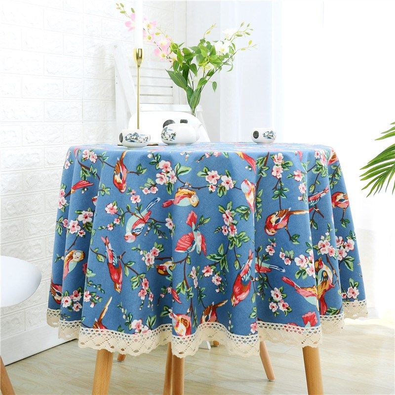 亚棉麻大圆形餐桌台布艺田园碎小圆桌茶几正方形书桌加厚盖巾,居家布艺,桌布,淘宝优惠券,粉丝福利购,淘宝优惠卷