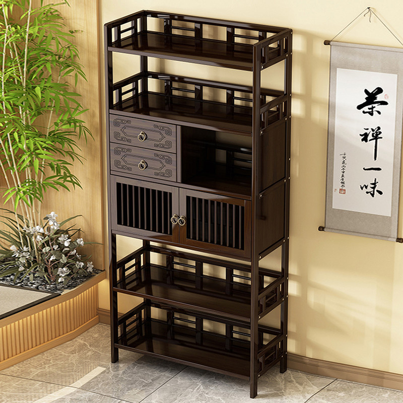 博古架新中式多宝阁茶叶展示柜非实木摆件K柜收纳柜茶具茶室置物,住宅家具,多宝格/博古架,淘宝优惠券,粉丝福利购,淘宝优惠卷