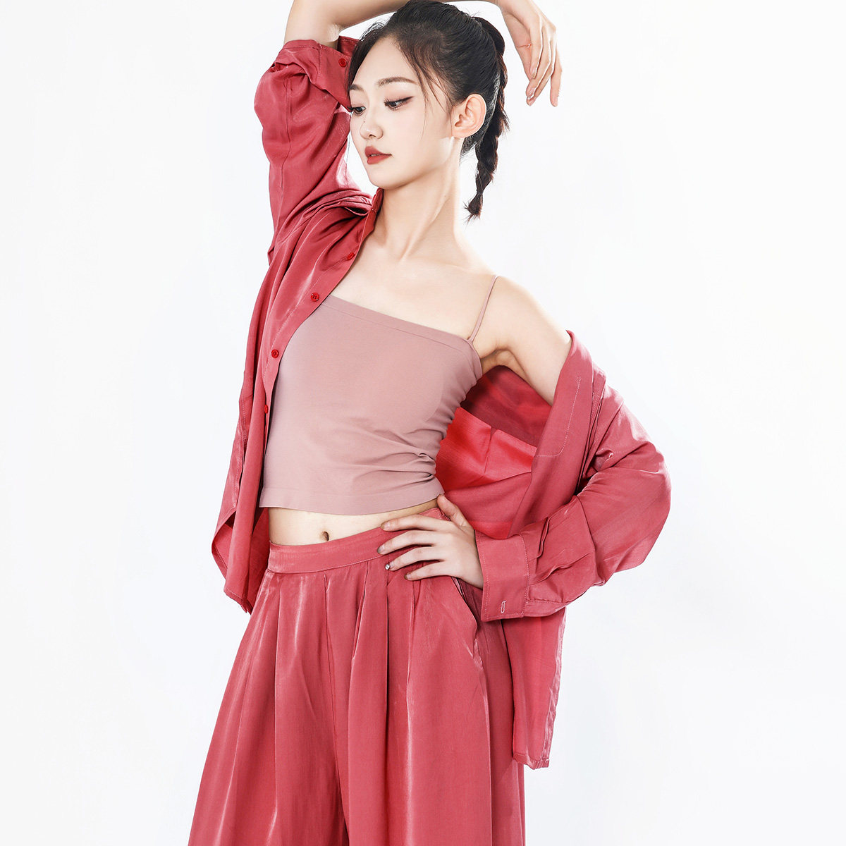 朵棠古典舞练f功裤舞蹈练功服衬衫现代舞飘逸宽松阔腿裤舞蹈裤套