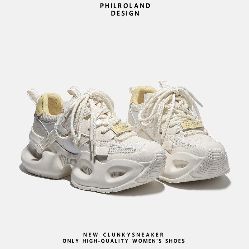 【半见初夏】欧若风镂空老爹鞋凉鞋女2025夏O透气网面厚底超轻女,女鞋,时尚休闲鞋,淘宝优惠券,粉丝福利购,淘宝优惠卷