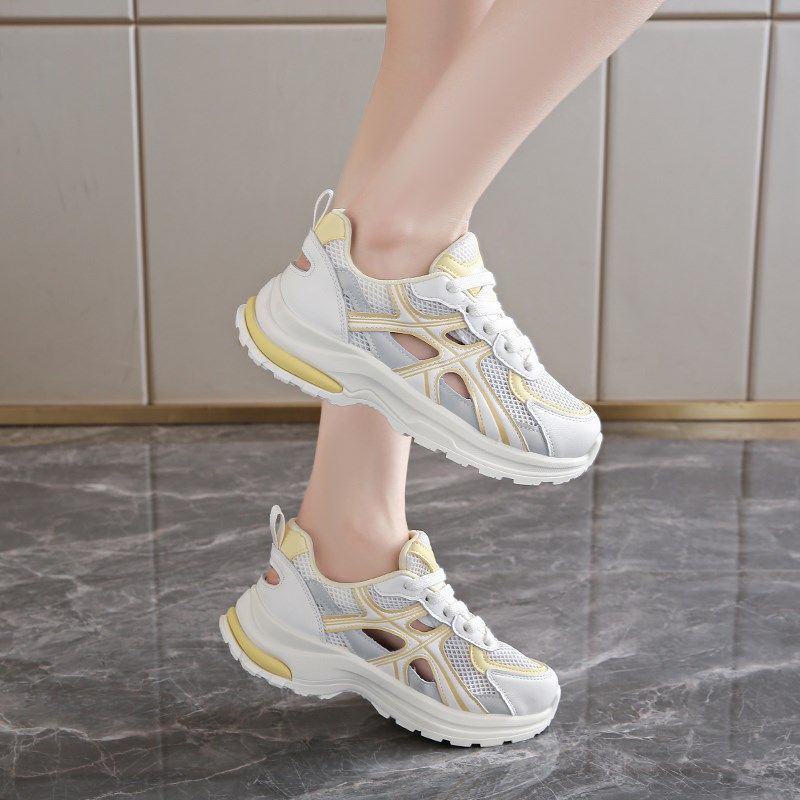 厚底老爹鞋女2025新款爆款夏季网面G透气百搭运动休闲镂空洞洞凉,女鞋,时尚休闲鞋,淘宝优惠券,粉丝福利购,淘宝优惠卷