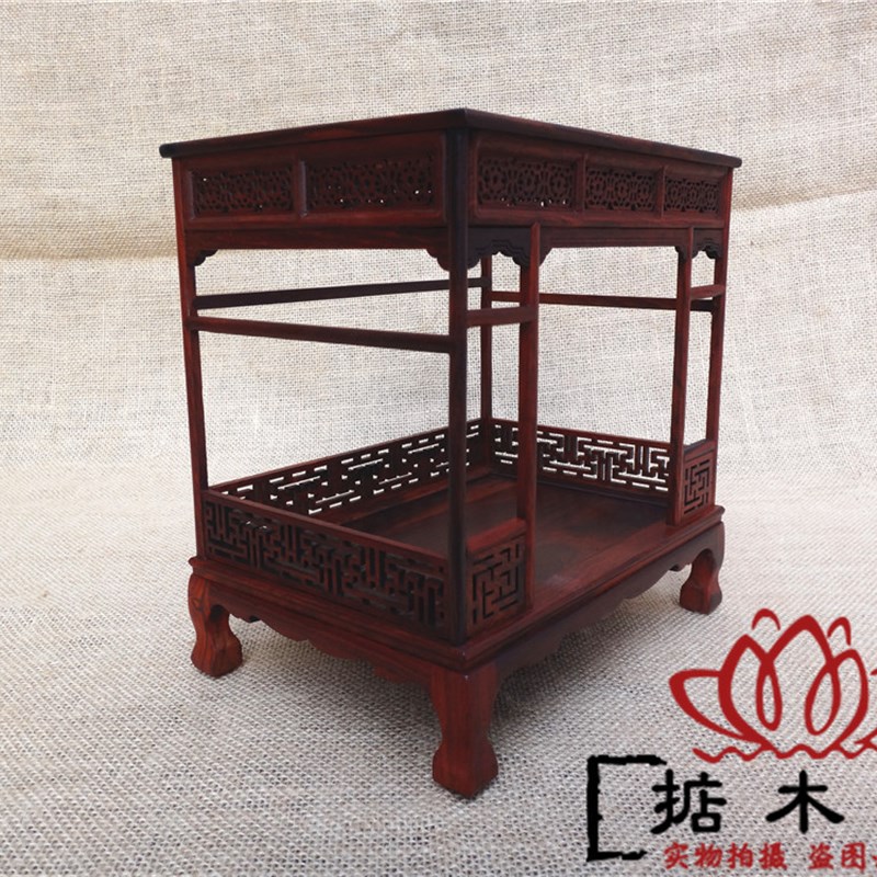 包邮红木实木f雕红木工艺品微缩型小家具模型红酸枝紫檀小摆设装