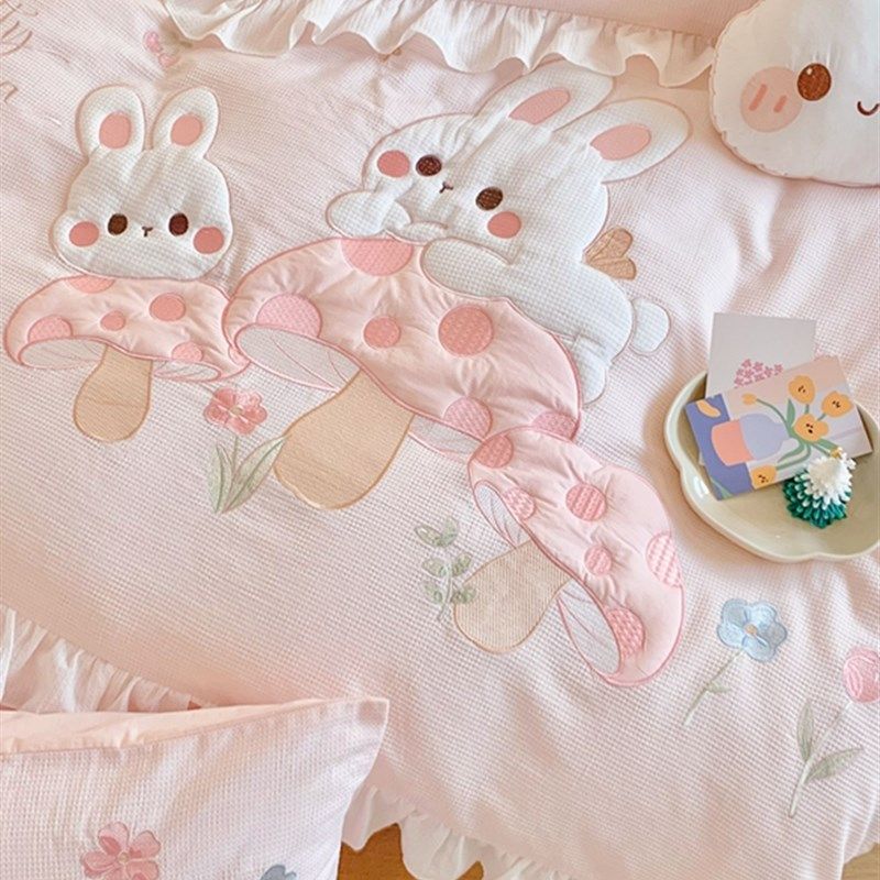 公主风女孩100全棉四件套床单被套G少女心三件套儿童床上用品4,床上用品,床品套件/四件套/多件套,淘宝优惠券,粉丝福利购,淘宝优惠卷