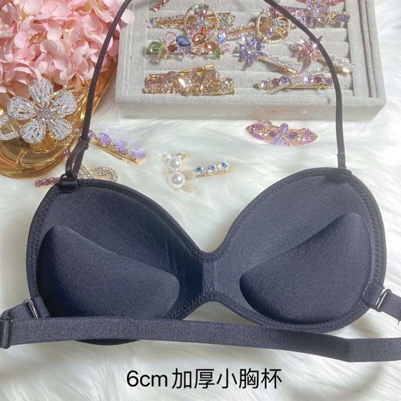 内衣新款20e21爆款胸小加厚6cm小胸隐形内衣透明带美背加厚聚拢挂