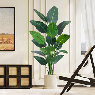 饰盆景假 旅人蕉仿真绿植落地盆栽仿生w植物摆件室内客厅沙发旁装