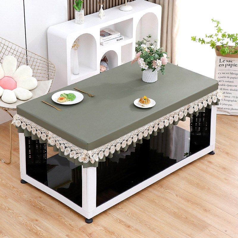 PU皮烤火桌防水防油皮罩长方x形电炉茶几皮套电暖炉免洗桌布套桌,居家布艺,烤火罩,淘宝优惠券,粉丝福利购,淘宝优惠卷