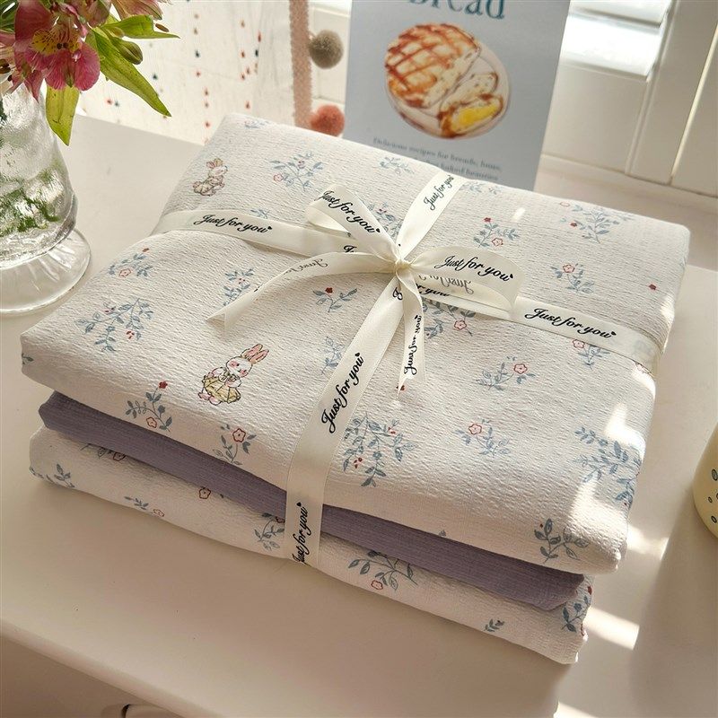 A类双层纱床上用品四件套床单被套被罩学生宿T舍单人三件套4,床上用品,学生床品套件,淘宝优惠券,粉丝福利购,淘宝优惠卷