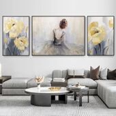 数字油画填充手工手绘欧式 饰画 油彩画艺术芭蕾舞蹈客厅三装