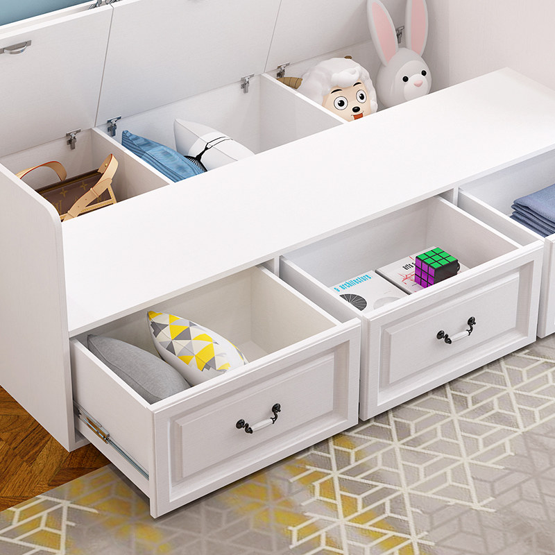 客厅沙发床榻榻米多功能两用书房C储物收纳床单人床板式抽屉高箱