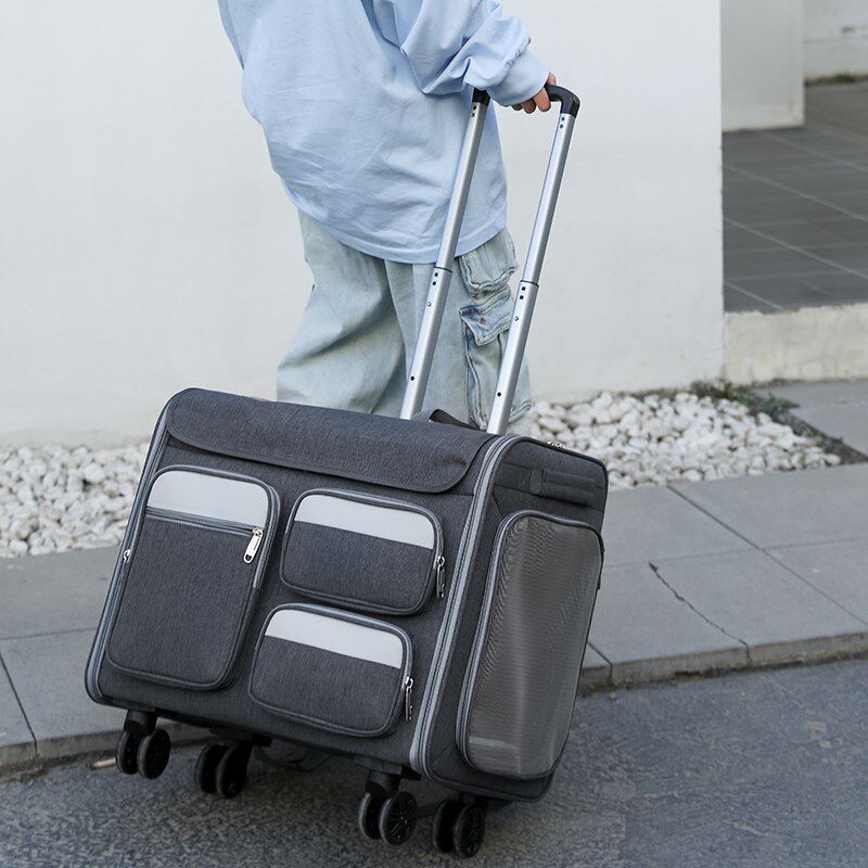 宠物拉杆箱猫包外出便携两只猫咪行李箱大容量双R肩透气狗背包推,宠物/宠物食品及用品,背包/箱包,淘宝优惠券,粉丝福利购,淘宝优惠卷