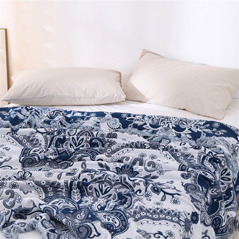 多层流苏边纱布毛巾被沙发巾休D闲午睡盖毯夏季单双人盖被,床上用品,休闲毯/毛毯/绒毯,淘宝优惠券,粉丝福利购,淘宝优惠卷