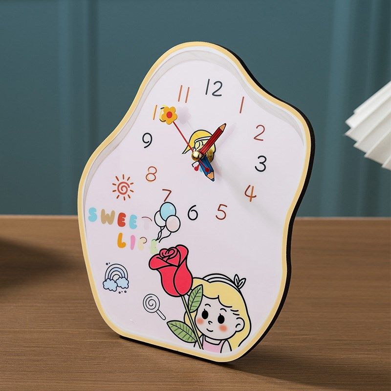 装饰桌面时钟静音钟表床头柜创意爱儿童房新款台式座钟,家居饰品,装饰摆件,淘宝优惠券,粉丝福利购,淘宝优惠卷