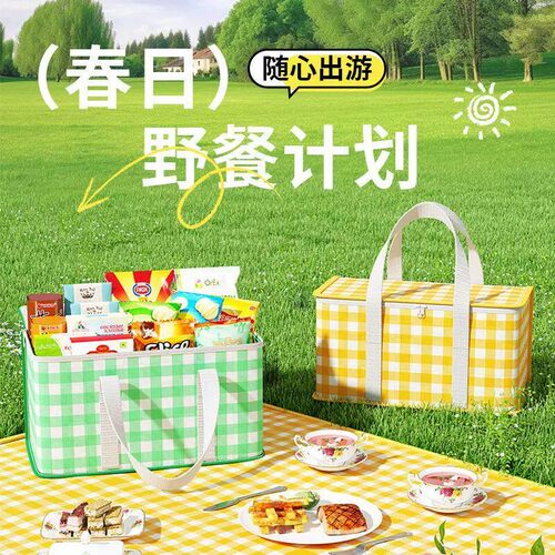 露营野餐可折叠手提保温冷藏包