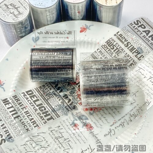 超实用简约百搭英文字素pet胶带