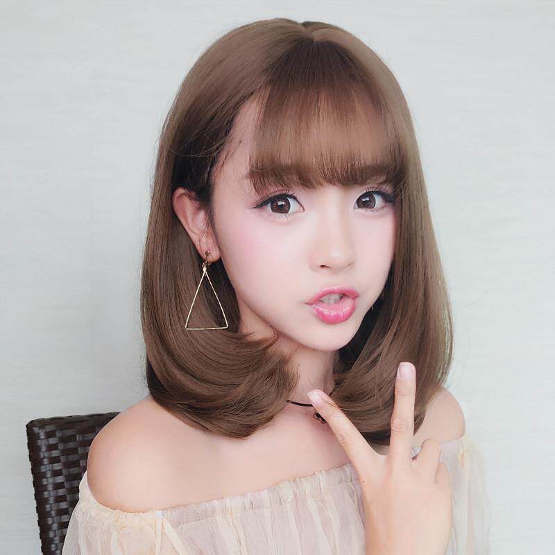 假发女短发bobo头内扣短卷发中长卷发大波浪修脸蓬松自然梨花头套