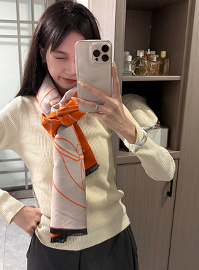 新款秋冬季围巾加厚保暖围脖韩版百搭休闲情侣礼盒装学生生日礼物