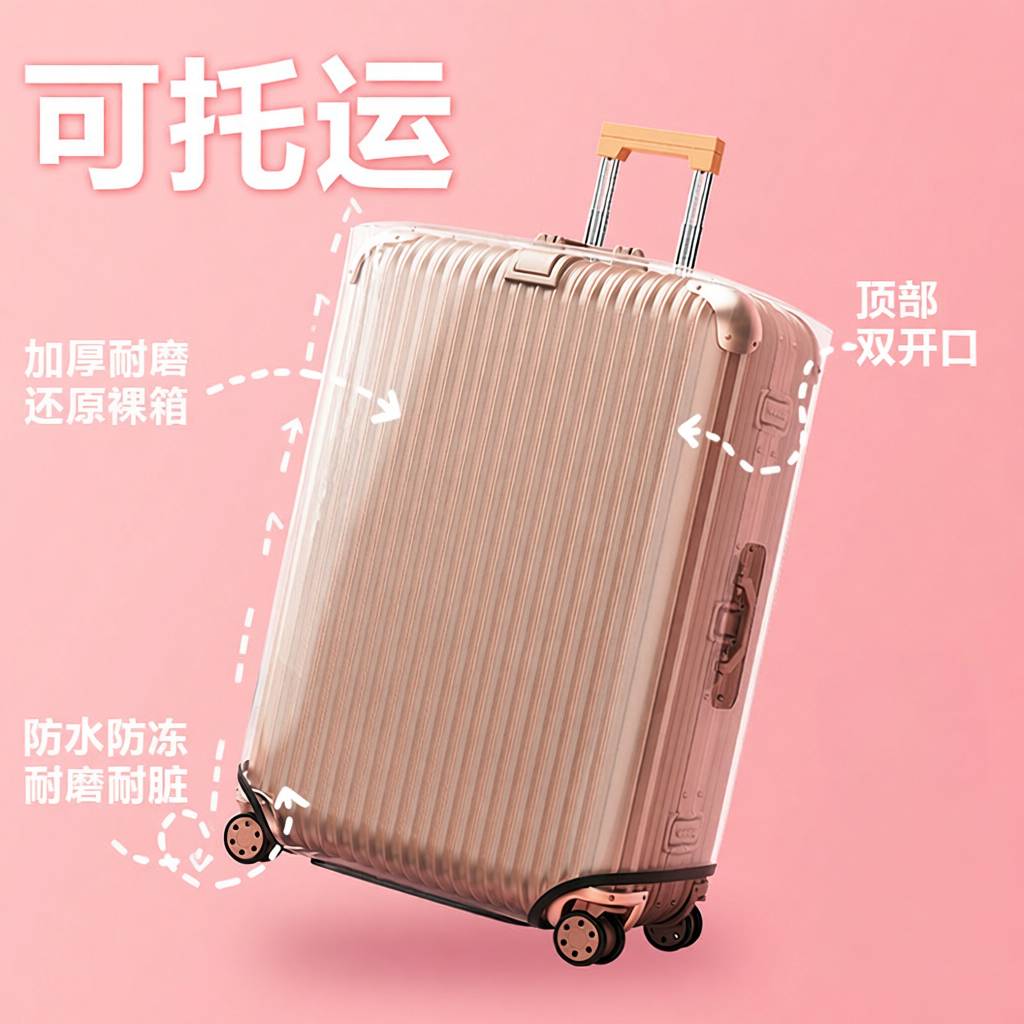行李箱保护套透明外套防尘罩20旅行24寸拉杆28耐磨26皮箱箱子箱套