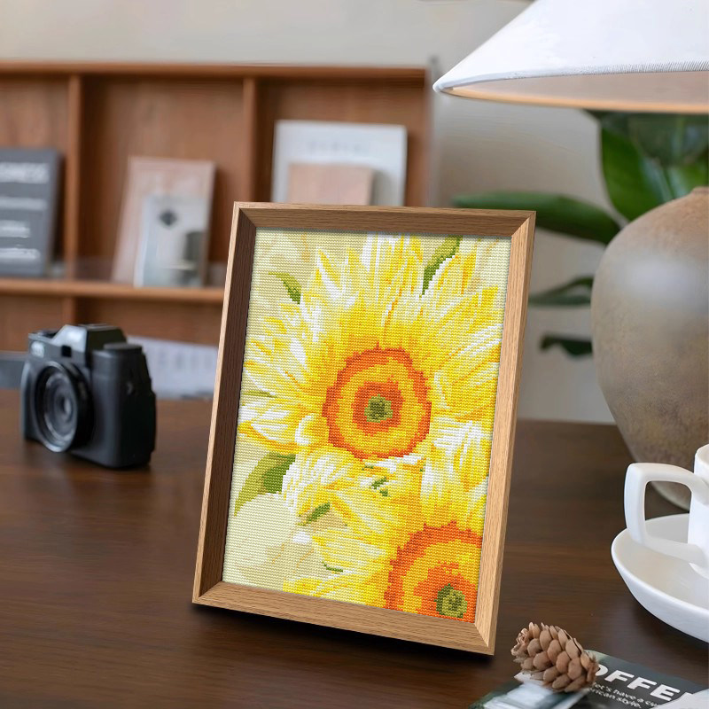 【向日葵】十字绣2026新款带框摆台治愈系花卉简单好绣刺绣手工秀