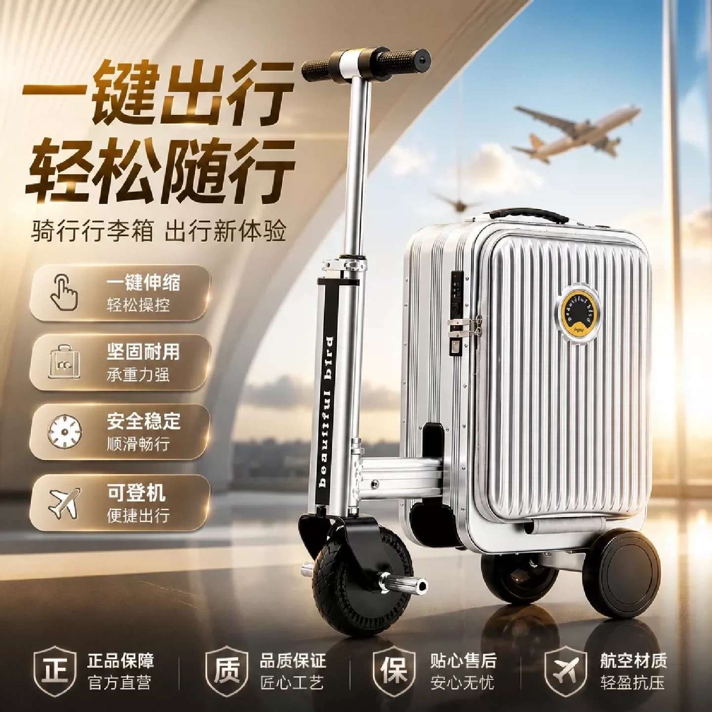新款电动行李箱可上飞机旅行箱