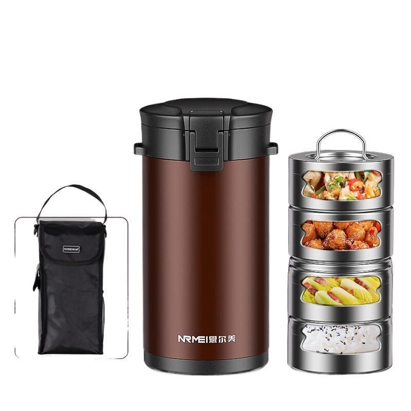 24小时超长保温饭盒桶冬季316不锈钢学生大容量便携多层4层上班族