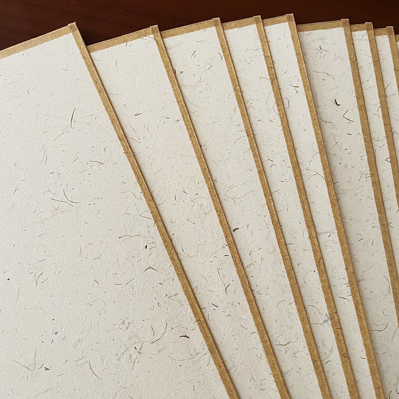 包边软卡宣纸卡纸镜片纸函套楮宣纸生宣熟黄麻古法皮半生加厚