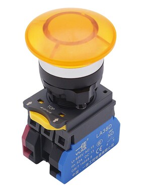 一佳LA38D-11MD带灯蘑菇头按钮开关32A大电流 红绿黄色 点动按键