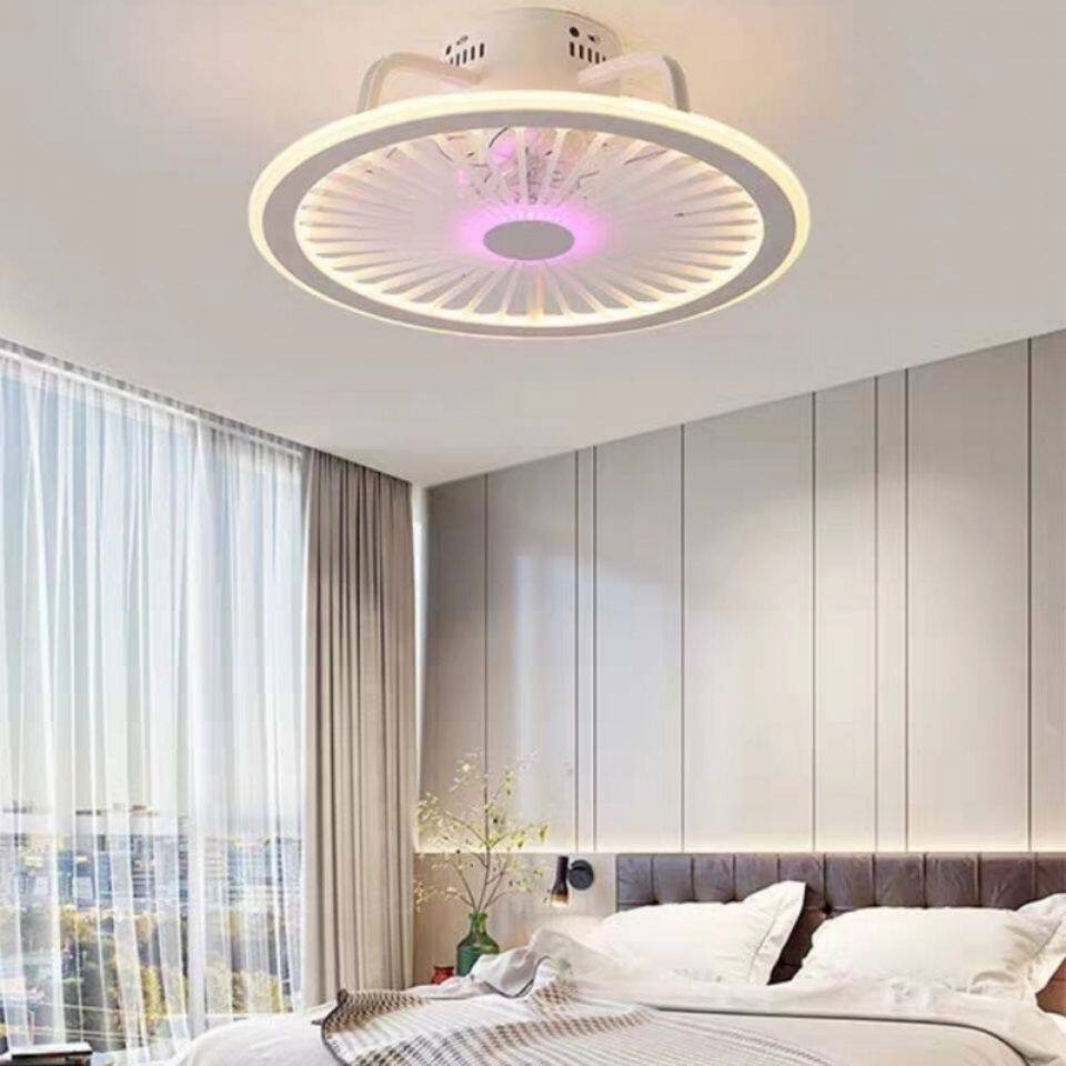 LED卧室灯家用房间智能风扇灯现代客厅餐厅护眼儿童房灯一体灯