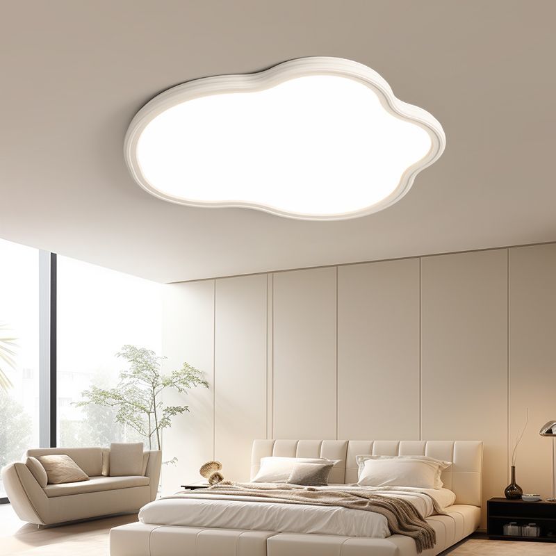 现代简约全光谱云朵吸顶灯0缝隙防蚊虫卧室灯儿童房书房led北欧灯