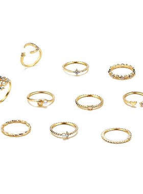 Cross-border rimngs 1/set love retro womens joint ring戒指女