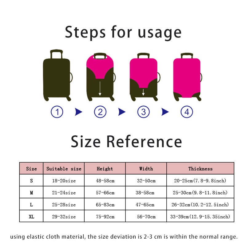 26 Pink Letters Suoitcase ver Protector Dust-proof Scratch R