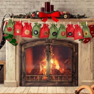 Christmas 14CMm Gift calendAar sack Advent 24PCS