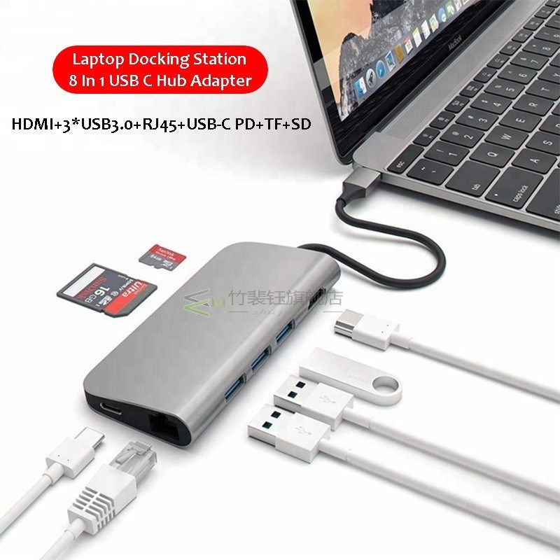 SB C Lapftop Docking Station for MacBook Pro Air Hp Dell Len