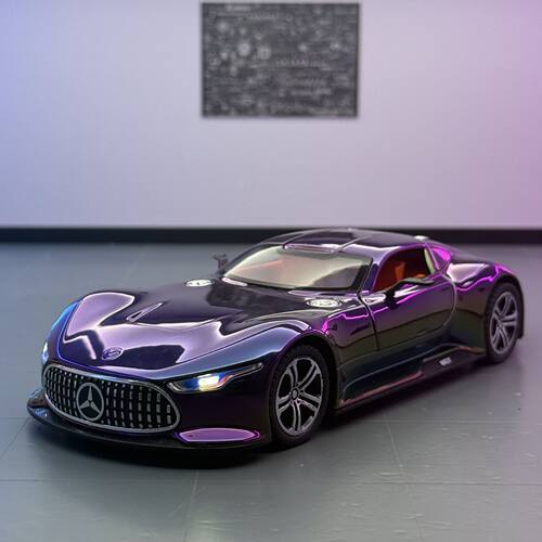 【BW798】新豪迪1:24大奔visionGT电镀版合金跑车模型摆件声光回