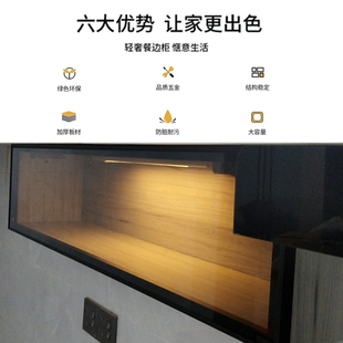 上翻柜玻璃门油盐吊柜置物架壁挂 厨房免调料打孔调味架下升级版