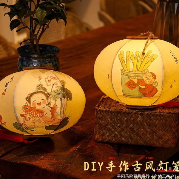 2025新款新年装饰挂件手提古风灯笼挂饰蛇年货节喜庆过年气氛布置